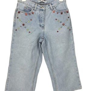 Tommy Hilfiger vtg Jean Capri‎ Pants embellished Y2K 90'S